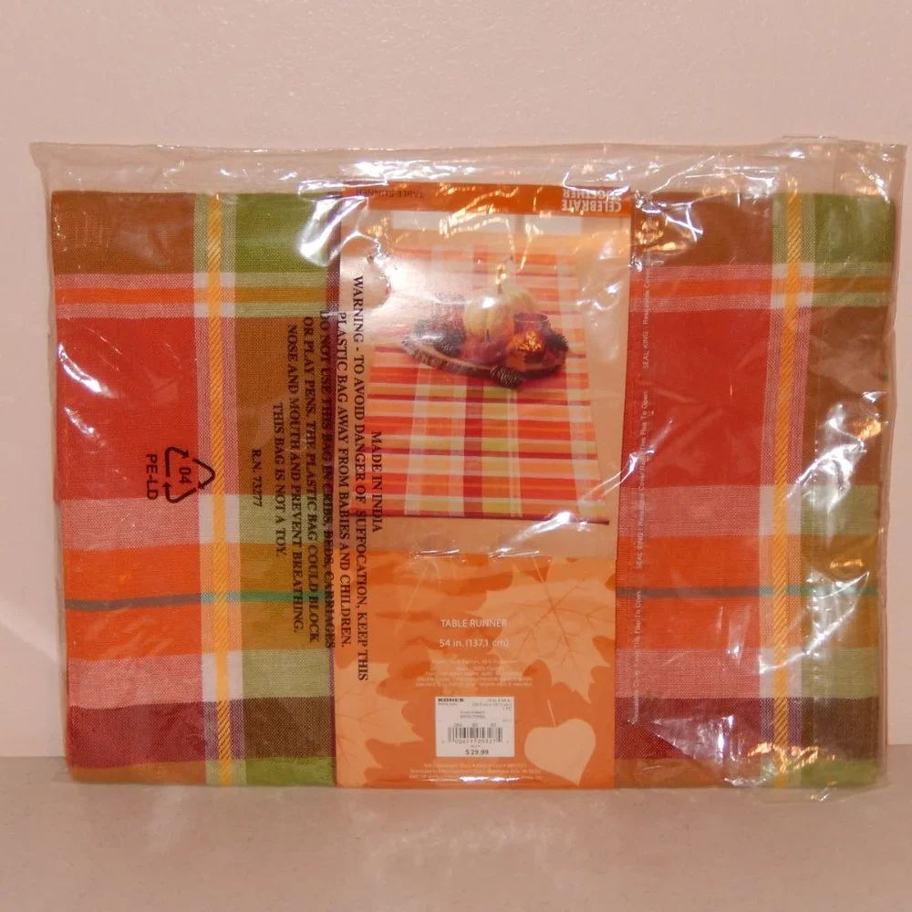 New Fall Table Runner Kohl's Celebrate Together Plaid 13